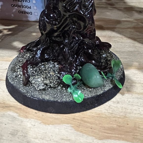 Bonsai Tree Stones Large  Multicolor Stone Tree w/Pyrite on Wood Base - Picture 5 of 12